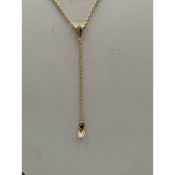 Kendra Scott Jaimee Gold Plated Over Brass Double Strand Chain Y Necklace - Picture 3 of 10